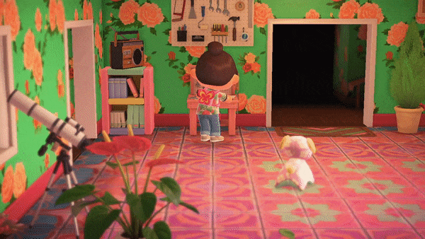 gif of character building something on a Workbench in Animal Crossing